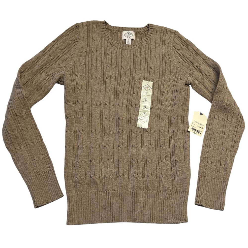 St Johns Bay NWT - Womens Cable Crew Sweater Sz SM/MD